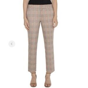 Liverpool Kelsey Trouser Plaid Straight Crop Mid Rise Pants 4 / 27